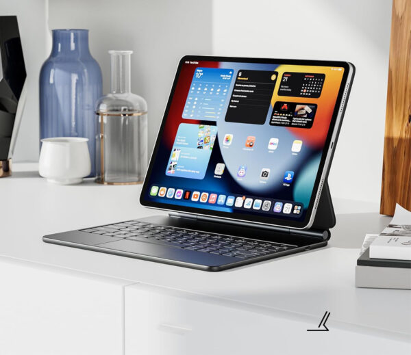 Etui z klawiaturą Earto do iPad Pro 12.9 (M2, 2024), 7 RGB, magnetyczne, QWERTY - obrazek 2