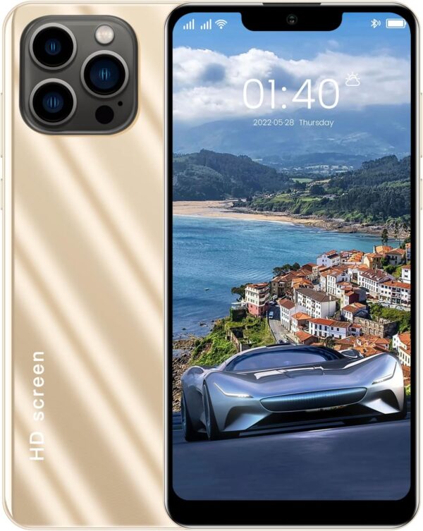 Smartfon Bewinner IP13 Pro Max, 6.1'', 3GB RAM, 32GB ROM, 2800 mAh, złoty