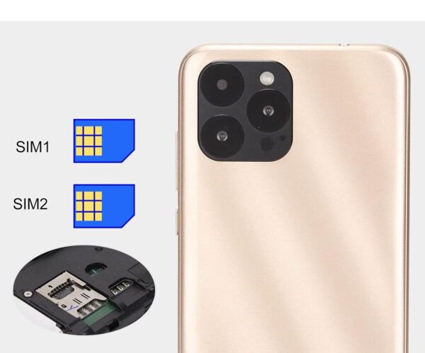 Smartfon Bewinner IP13 Pro Max, 6.1'', 3GB RAM, 32GB ROM, 2800 mAh, złoty - obrazek 7