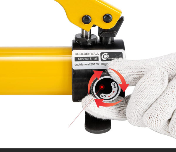 CGOLDENWALL CP-180 ręczny hydrauliczny pompka 60 kg/m² 0,8 m wąż - obrazek 3