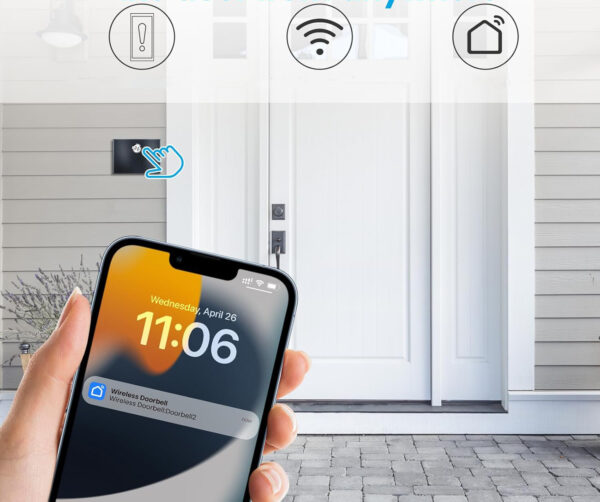Zestaw przedłużacza bezprzewodowego do dzwonka BITIWEND 6 32V DC 3V WLAN - obrazek 4