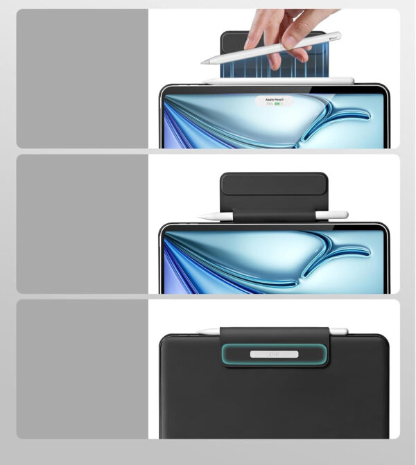 Czarne etui ESR 6B012A do iPada Air 11" (M2, 2024) z klawiaturą - obrazek 2