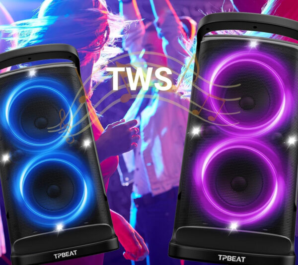 Głośnik TPBEAT TP-PT-01 Bluetooth 160W z basem, światłami LED i mikrofonem - obrazek 3