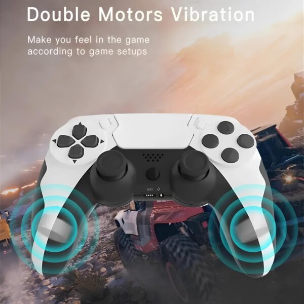 Bezprzewodowy gamepad GAMINJA P48 do PS4/PS3 PC kontroler z wibracjami i trybem turbo do konsol i komputera - obrazek 3