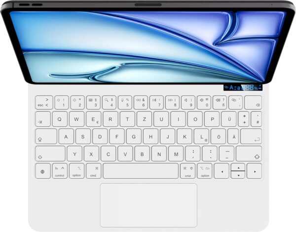 Etui z klawiaturą iPad Air 11" M3/M2/5/4 Gen Pro 11" Nimin QWERTZ podświetlana biała - obrazek 5