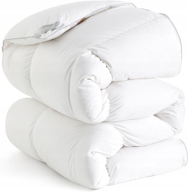 Kołdra puchowa BEDSURE 155x220 kołdra zimowa, certyfikat Oeko-Tex, biały - obrazek 3