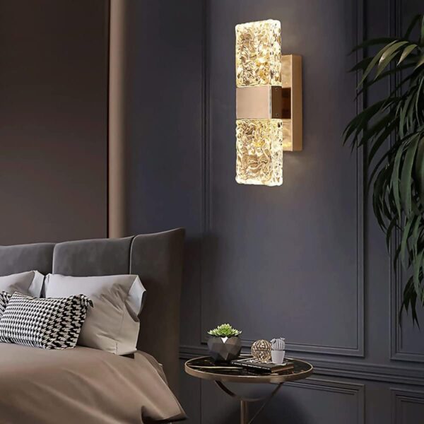 Kinkiet Sxtiger Nordic Crystal Golden LED, 3 kolory światła - obrazek 9