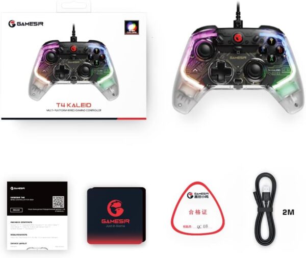 Kontroler GameSir T4 Kaleid z RGB do Windows 10/11, Switch i Android TV - obrazek 9