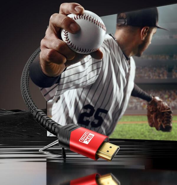 Kabel światłowodowy JSAUX HDMI 2.1 15 metrów szybki kabel HDMI do przesyłu obrazu 8K i dźwięku bez opóźnień na duże odległości - obrazek 2