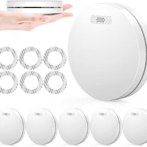 Zestaw 6 czujników dymu XINDUM alarm 85 dB funkcja wyciszenia