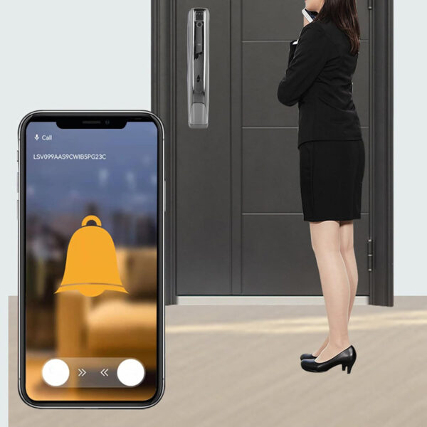 Używany Smart lock Wi-Fi 48 x 26 x 11 cm inteligentny zamek do drzwi  Sonew z obsługą aplikacji i Wi-Fi, zdalne zarządzanie - obrazek 9
