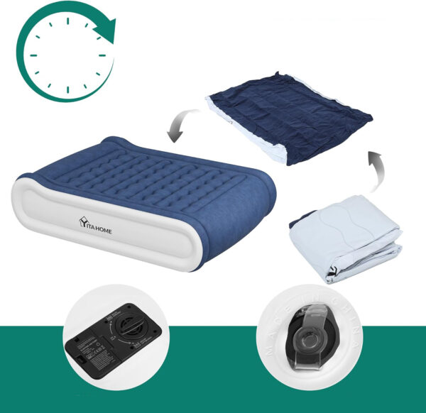 PO NAPRAWIE Materac YITAHOME, podwójny, 300 kg, 2x1,5m dmuchany materac sypialniany - obrazek 2