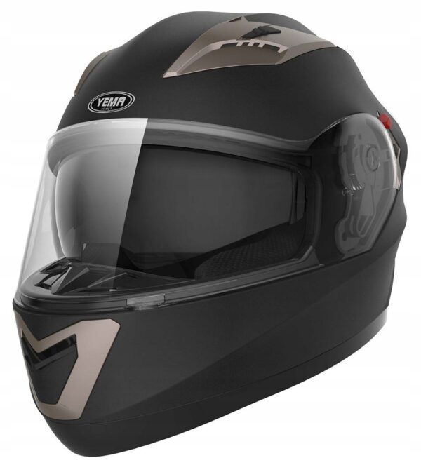 Kask motocyklowy YEMA YM-829, czarny matowy, L 59-60cm, lekkie zadrapania
