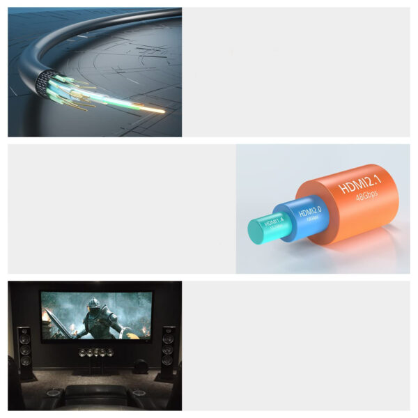 Kabel HDMI 8K Ultra High Speed 2.1b RUIPRO światłowodowy 10 m 8K60Hz 4K120Hz - obrazek 5