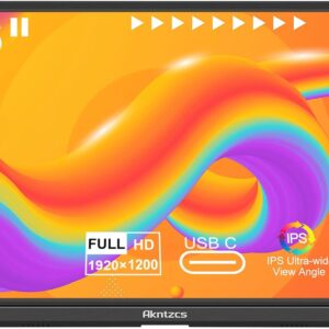 Przenośny monitor Akntzcs HD160 5V 3A 16'', FHD 1920 x 1200P, IPS