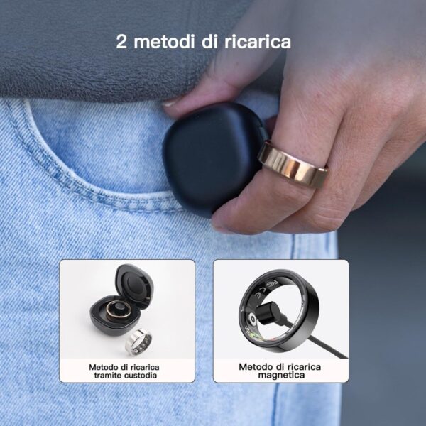 Smart pierścień fitness AMOVAN tracker kalorii pulsu/snu/tlenu wodoodporny - obrazek 9
