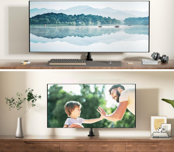 Uchwyt do monitora 24-57" ultra szeroki aluminiowy, nośność 27 kg, FPT80-C01X POWYSTAWOWY - obrazek 7