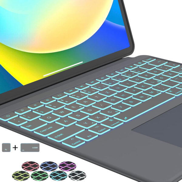 Etui ROOFEI z klawiaturą i touchpadem iPada Pro 12.9" QWERTZ podświetlane - obrazek 2