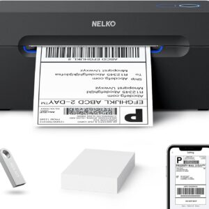 Drukarka etykiet Nelko, 4x6, Bluetooth, iOS, Android, 6W, czarna