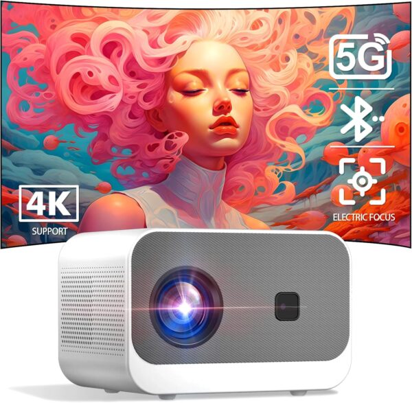 Mini projektor Sainyer, Bluetooth 5, 5G, WiFi, 4K, Full HD 1080P