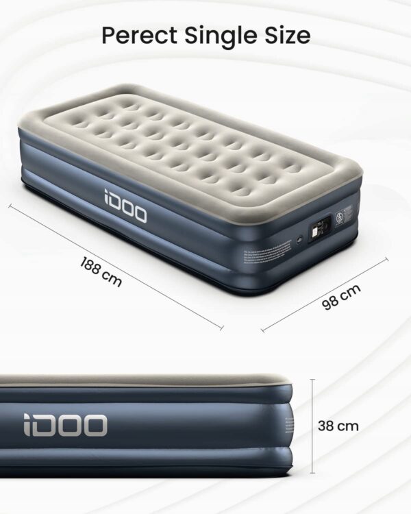 PO NAPRAWIE IDOO materac dmuchany jednoosobowy 188x99x38 cm I-C-019 - obrazek 3