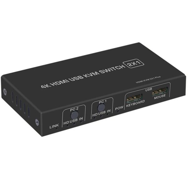 Przełącznik KVM Biaze KVM08 HDMI 2.0 2 porty 4K 60Hz HDCP USB hot-swap - obrazek 2