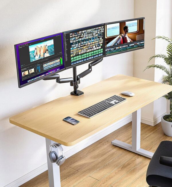 Uchwyt do monitora ErGear EGTS5B do 3 ekranów 13-27'', do 8kg, Powystawowy - obrazek 8