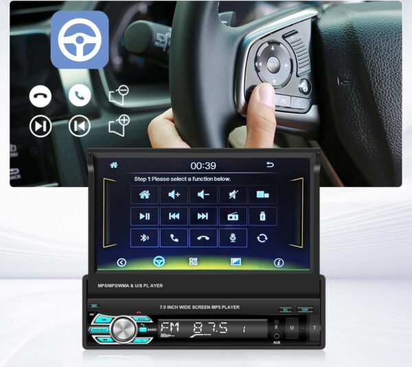 Radio samochodowe Inefala, 45 W, Bluetooth, FM uszkodzony - obrazek 2