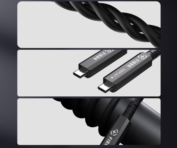 Kabel USB-C FIBBR 10m, 10Gbps, 60W PD, do VR, laptopa, kamery - obrazek 3