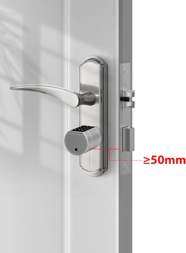 Zamek elektroniczny 60-90 mm z kluczem odciskiem palca Tuya montaż DIY EU drzwi YL-L111-60mm - obrazek 2