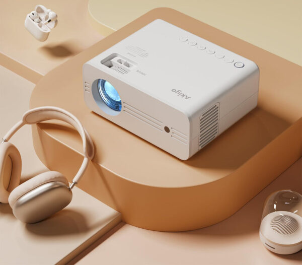 Projektor AKIYO, Full HD 1080P, 10000 lm, 5G Wi-Fi Bluetooth, ze statywem - obrazek 5