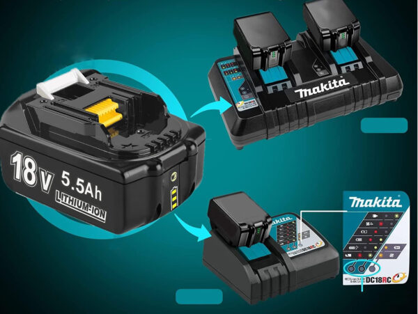 Akumulator Bonadget BL1830 do Makita 18 V 5,5 Ah zapasowa bateria do elektronarzędzi - obrazek 6