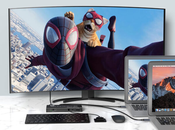 Przełącznik USB-C KVM 2-portowy 8K@60Hz 4K@120Hz z DP 3xUSB 2.0 audio 2 kable USB-C - obrazek 7
