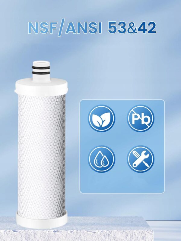 System filtracji wody pod zlewem Vortopt Q8-C1, NSF/ANSI 53 i 42, 1 filtr - obrazek 6