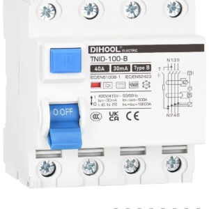 Przełącznik DIHOOL IEC/EN 62955 40A 30mA zabezpieczenie różnicowoprądowe do instalacji elektrycznych
