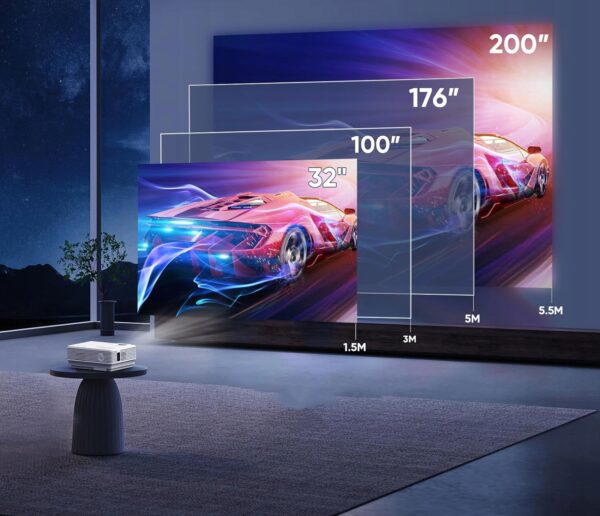 Miniprojektor AKATUO 5G WiFi, XR21, Bluetooth, Full HD 1080p, 10000Lm - obrazek 5