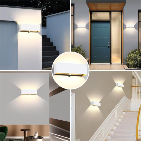 Zestaw 2 lamp ściennych z czujnikiem ruchu Kingwen 30W do domu - obrazek 4