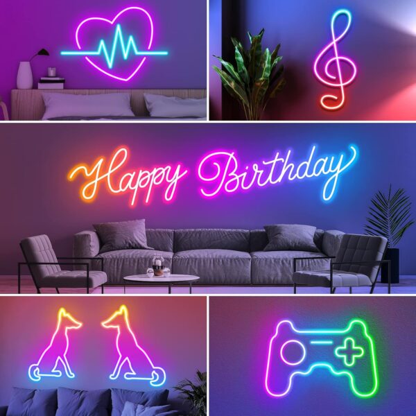 POWYSTAWOWY Taśma LED Neonowa LETIANPAI 18m, RGB, Synchronizacja Muzyki - obrazek 6