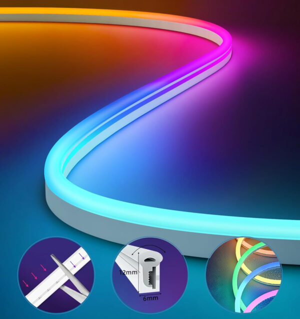 UŻYWANA Taśma LED Neon Lamomo 20m elastyczna wodoodporna RGB - obrazek 4