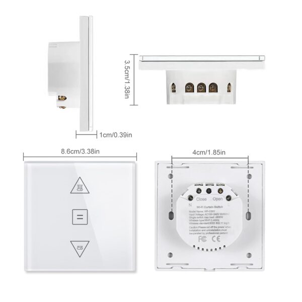 Przełącznik HeuxGir do zasłon WiFi z timerem, Alexa/Google Home, 4szt. - obrazek 2
