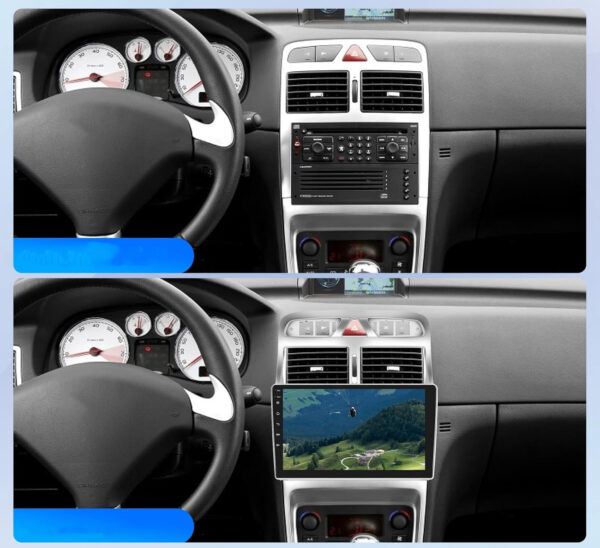NHOPEEW Radio Samochodowe 2+64G Android do Peugeot 307 z GPS i WiFi - obrazek 2
