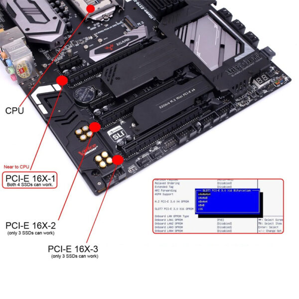 Dwuportowy adapter SFF-8612 Oculink SFF-8611 do kart graficznych PCI-Express - obrazek 3