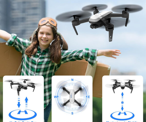 Dron Wipkviey T6 DETECTIVE Quadcopter z kamerą HD 1080P i 2 bateriami - obrazek 2
