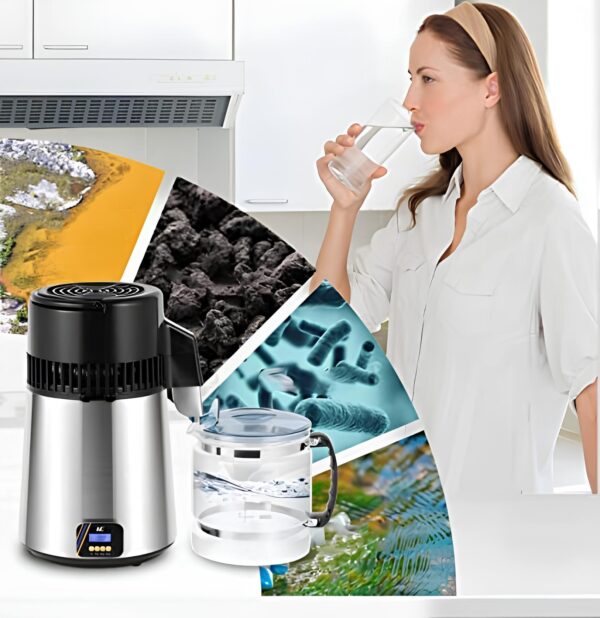 Destylator wody Hanchen YC-63, 1 l/h, 750W, z szklanym dzbankiem, Używany - obrazek 4