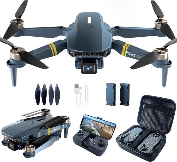 Drone CHUBORY F89 40+minut lotu WiFi FPV z kamerą 1080P HD 120° (2 baterie)