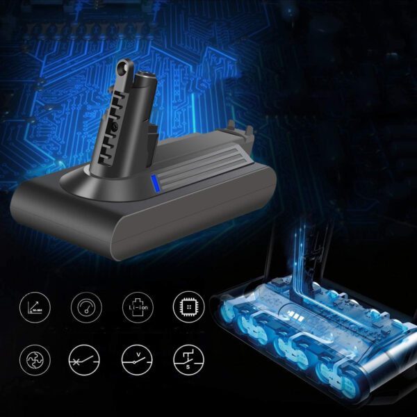 Akumulator Batterytec do Dyson DS-V11B, 18,5 x 11,3 x 9,2 cm - obrazek 4
