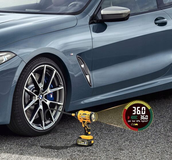 Używany Pompka do opon 21V 180 PSI z cyfrowym manometrem AUTDER - obrazek 4