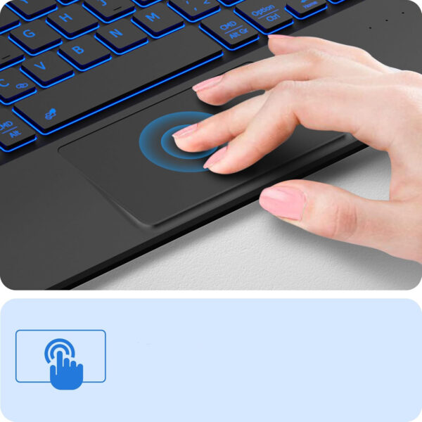 Etui z klawiaturą CACOE do iPad 10 10.9 cala 2022 z touchpadem niebieskie - obrazek 3