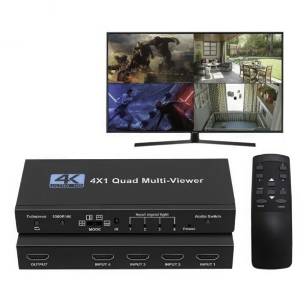Przełącznik HDMI Multiviewer 4x1 uniwersalne rozwiązanie dla wielu źródeł