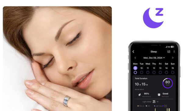 Smart pierścień fitness AMOVAN tracker kalorii pulsu/snu/tlenu wodoodporny - obrazek 8